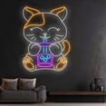 thumbnail image 2 of Handmadetneonsign Cat Drinks Boba Tea Neon Sign, Cat Drinking Bubble Tea Led Light, Cat Milk Tea Neon Light, Cat Led Sign, Shop Decor, Nursery Wall Art, Wall Décor, 2 of 5
