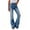 Light blue, variant on Women High Waist Flared Leg Casual Jeans Long Denim Pants