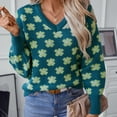 thumbnail image 5 of Women's Sweaters Off The Shoulder 2024 Flowers Casual Loose Fashion Sweater Pullovers, 5 of 9