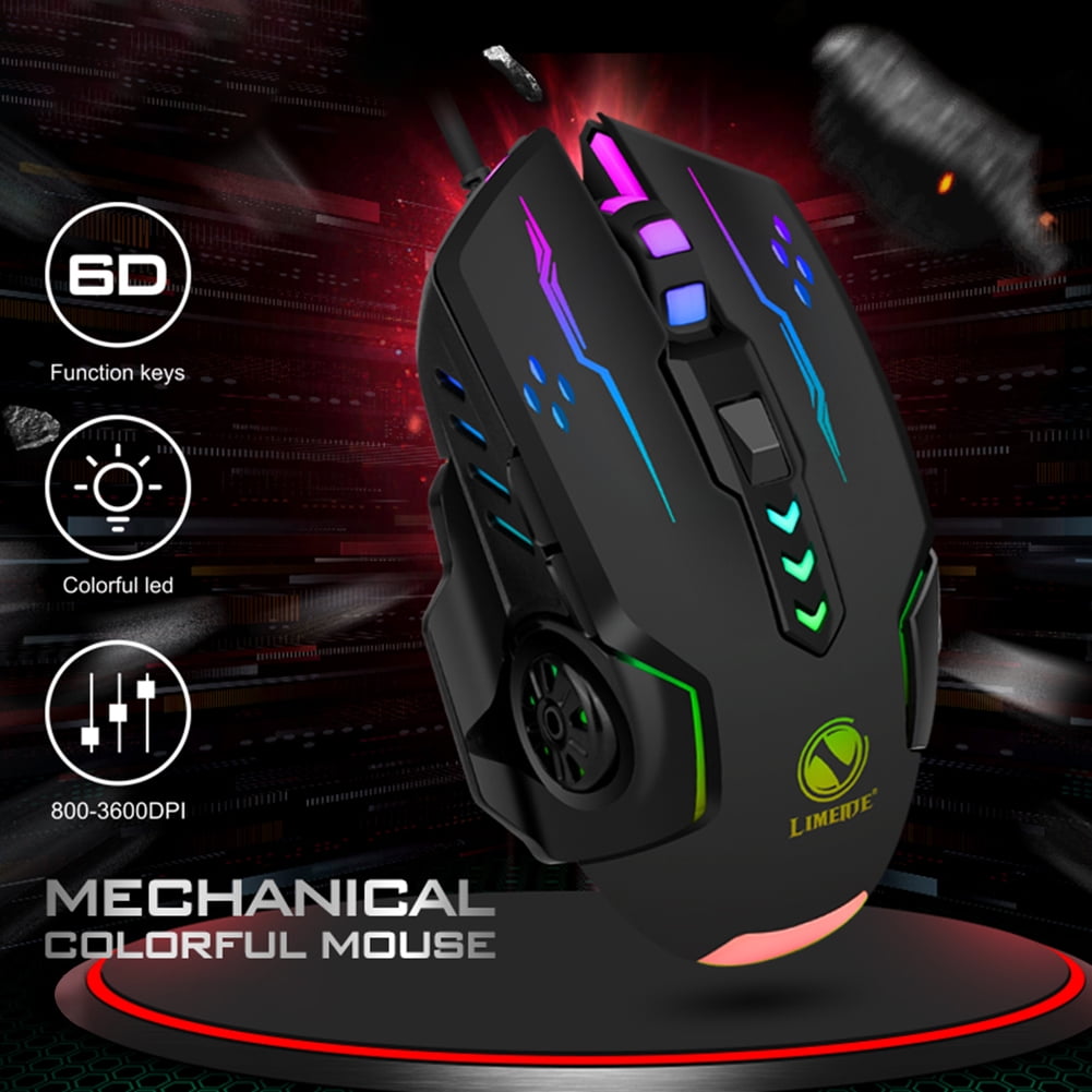 FANTECH X7 Macro RGB Mouse 4800DPI Optical 6D USB Wired Gaming Mouse Pro Gamer Computer Ergonomics Mice