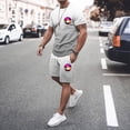 thumbnail image 2 of toraway Mens Suits Men's Summer Short Sleeved Round Neck Home Short Sleeved T Shirt Set XXL, 2 of 4