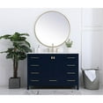 thumbnail image 6 of 48 inch Single Bathroom Vanity in Blue with Backsplash, 6 of 8