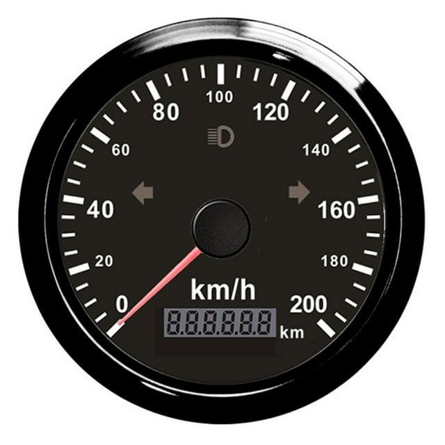 125KMH 85mm meter Gau Pulse meter 200KMH Odometer Pulse Signal With Indication Light For Gasoline 12V 24V ,Universal Compatibility