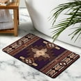 thumbnail image 4 of 20x32 Boho Bathroom Rugs - Non-Slip, Soft Absorbent Aztec Bath Mat - Perfect Long Runner for Bathroom, Shower, Kitchen, Entryway, Western Design, 4 of 5
