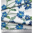 thumbnail image 2 of Soimoi Tissu Popeline de Coton Imprimé Feuilles & Aster 1 Yard 42 Pouces de Large, 2 of 3