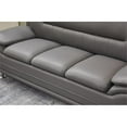 thumbnail image 3 of Kingway Furniture Zebra Faux Leather Sofa with Pillow Armrests in Gray, 3 of 7