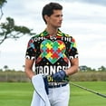 thumbnail image 3 of Fotbe I Love With Autism Camiseta Polo de Golf para Hombre con Estampado – Camisa Deportiva Transpirable con Cuello Abotonado-XX-Large, 3 of 6