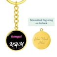 thumbnail image 5 of Bengal Cat Mom Keychain Stainless Steel or 18k Gold Circle Pendant, 5 of 16