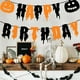thumbnail image 1 of Pancarta de feliz cumpleaños JAMW con calabazas para fiestas de Halloween, 1 of 5