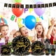 thumbnail image 5 of Yuarrent Negro Celebre con estilo usando platos de vajilla desechables para fiestas de cumpleaños Disfrute de la fiesta Kits de decoración para fiestas, 5 of 5
