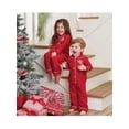 thumbnail image 2 of Pijamas navideños de algodón para niños y niñas, conjunto de 2 piezas con volantes, ropa para el hogar, suave y grueso, 2 of 4