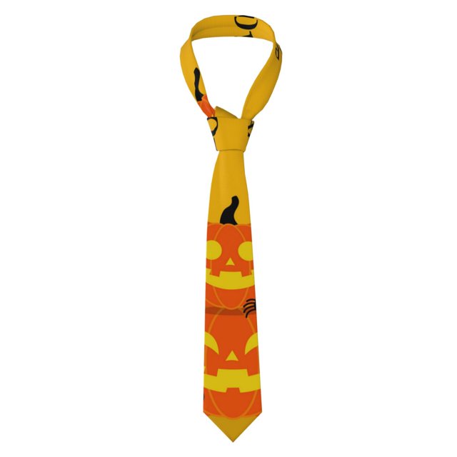 Fotbe Happy Halloween1 Corbata Clásica para Hombre con Estampado – Corbata de Seda Jacquard Tejida, para Negocios, Bodas y Eventos Formales