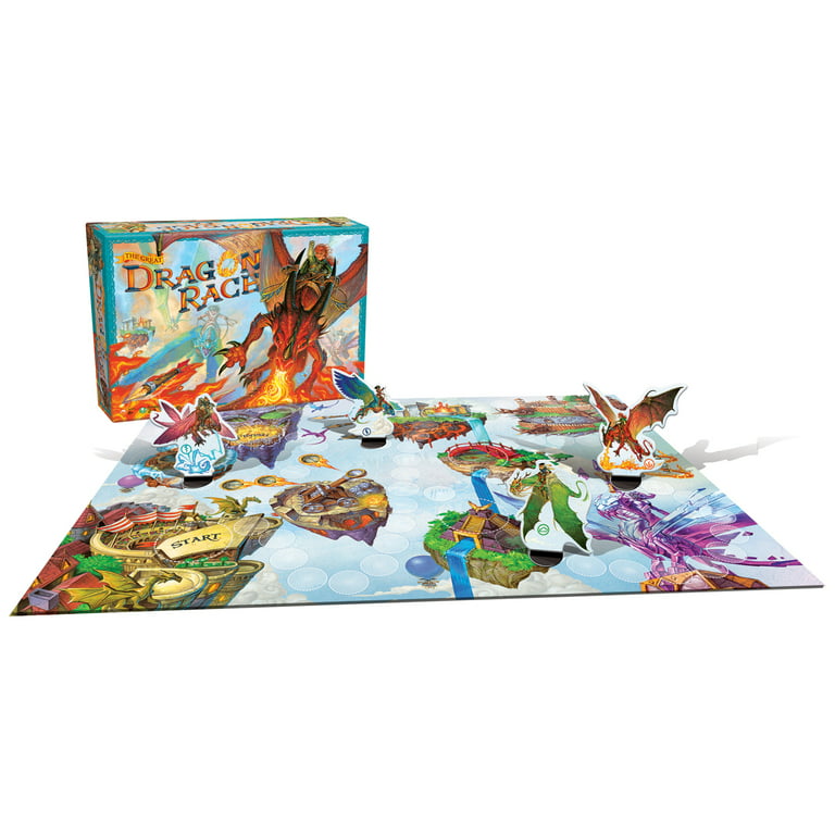 Great Dragon Race - Fantasy Board Game, Outset Media, Kids & Family Race  Start To Finish Game, 2-4 Players, Ages 8+ 