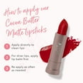 thumbnail image 6 of 100% PURE Cocoa Butter Matte Lipstick Full Stay All Day Coverage Lasting Moisturizing & Softening Natural Lip Color for All Skin Tones Vegan Fruit Pigmented Nopal (Neutral Deep Vibrant Ruby) - 0.15 oz, 6 of 8