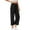 Black, variant on aidice Cotton Linen Pants for Women Straight Leg Drawstring Elastic Waist Pants Baggy Comfy Summer Daily Pants