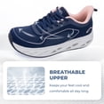 thumbnail image 6 of AOV Womens Wide Toe Box Walking Shoes Arch Support Plantar Fasciitis Tennis Sneakers Casual Athletic Running Shoes NavyPink Size 7.5, 6 of 6