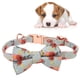 thumbnail image 5 of Collar De Pajarita Con Patrón De Flores Para Perros, Cuello De Pajarita Para Gatos, Algodón Elástico, Cómodo Para Perros Y Gatos ANGGREK Flor Verde L, 5 of 8
