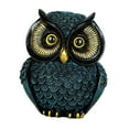 thumbnail image 3 of Colección de esculturas de animales con estatua de búho, regalo decorativo creativo para amantes de las aves. Azul, 3 of 9