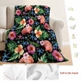 thumbnail image 5 of Tropical Plants Blanket Soft Cozy Warm Twin Blanket for Bed, Plush Fuzzy Flannel Fleece Blankets for Sofa, Green Leaf Coastal Blue Starfish Shells Throw Blankets for Couch, Gifts for Men, 60"x80", 5 of 9