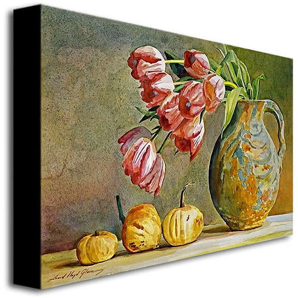 Trademark Art "Soft Tulips In The Pottery" Canvas Wall Art by David Lloyd Glover