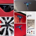 thumbnail image 2 of IPG Compatible with Model 3 Decal Sticker (9 Logo Set) Overlay Stickers Do it Yourself Stickers Set Personalize Your Vehicle (Chameleon - Purple to Navy Blue), 2 of 8