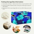 thumbnail image 6 of Coolnut Bright Blue Flowers Large Square Storage Basket Bin with Handles 2PCS, Foldable Multi Functional Closet Storage Box Shelf Basket for Storing Toys, Books and Clothes Decor Gifts, 6 of 7