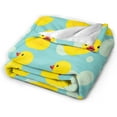 thumbnail image 3 of Yellow Cartoon Duck Flannel Fleece Throw Blankets for Bed Sofa Living Room Soft Blanket Warm Throw Blanke, 3 of 6