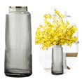 thumbnail image 2 of Transparent Flower Vases Thickened Crystal Glass Hydroponics Flower Vase Arrangement Home Wedding Decor, 3 Sizes , Grey 30cm, 2 of 8