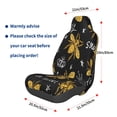 thumbnail image 3 of Wukai Hohey Bee Golden Embroidery Full Set Car Seat Covers with Soft Padding Universal Auto Front Seats Protector and Cushion Mat, 3 of 5