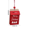thumbnail image 3 of Wooden Mailbox Christmas Ornament, Red Holiday Tree Hanging Decor with Merry Christmas Text, Rustic Farmhouse Xmas Party Decoration Gift for Home, 3.62 Inch, 3 of 7
