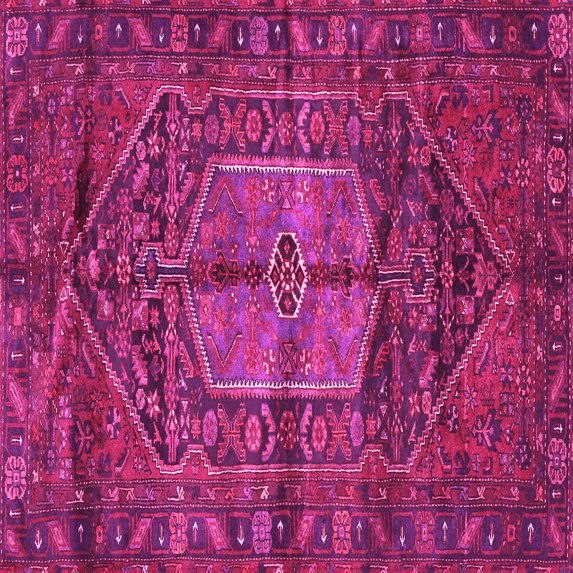 Ahgly Company Indoor Square Persian Pink Traditional Area Rugs, 3' Square