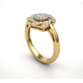thumbnail image 2 of Genuine 0.7ctw Round Cut Diamond Prong Ladies Fancy Cluster Right Hand Ring Solid 10K Gold J SI2, 2 of 3