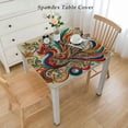 thumbnail image 2 of BANET Decorative Floral Print Polyester Tablecloth Table Cloth, Table Cover for Dining Room and Party White, 2 of 7