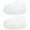 thumbnail image 1 of EeaseMX 1 par de protectores de zapatos impermeables de silicona, fundas duraderas para exteriores, talla L, color blanco, 1 of 7