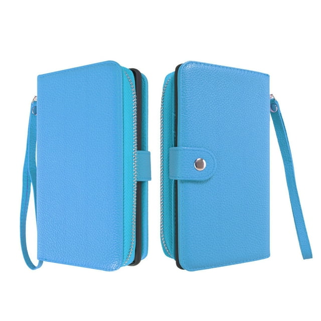 Mignova For Galaxy Note 8 Case,Samsung Note 8 Wallet Case,Detachable Magnetic Flip Purse with Wrist Strap and Card Slots Holder Protective Cover for Samsung Galaxy Note 8(Blue)