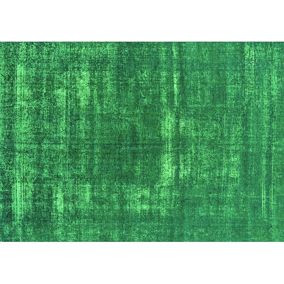Ahgly Company Indoor Rectangle Oriental Green Industrial Area Rugs, 5' x 7'