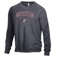 thumbnail image 2 of Men's Heathered Black Northeastern Huskies The Champ Tri-Blend Pullover Sweatshirt, 2 of 3