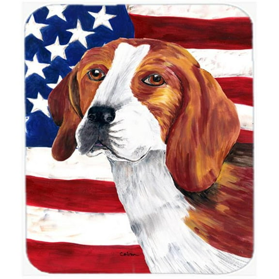 Carolines Treasures  Usa American Flag With Beagle Mouse Pad