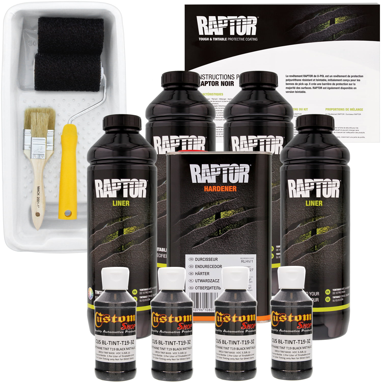 UPOL Raptor Arizona Metallic Urethane SprayOn Truck BedLiner &Texture Coating 2L 