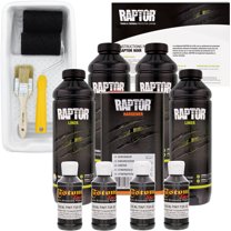 Raptor Black Metallic Urethane Spray-On Truck Bed Liner Roller Kit, 4 Liters