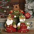 thumbnail image 6 of Plush Christmas Tree Ornaments Xmas Decoration Hanging Ornaments Santa Reindeer Snowman Bear for Holiday Party Decor Kids Gifts Indoor, 6 of 8