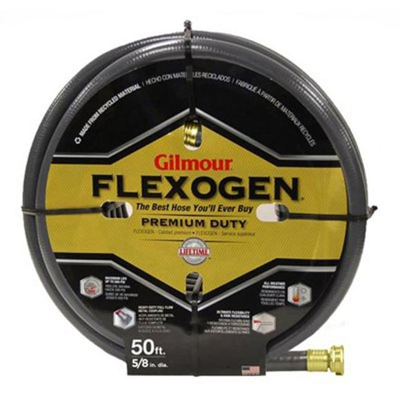 Fiskars Brands Watering 874501-1001 0.62” x 50’ Heavy Duty Gilmour Flexogen Hose