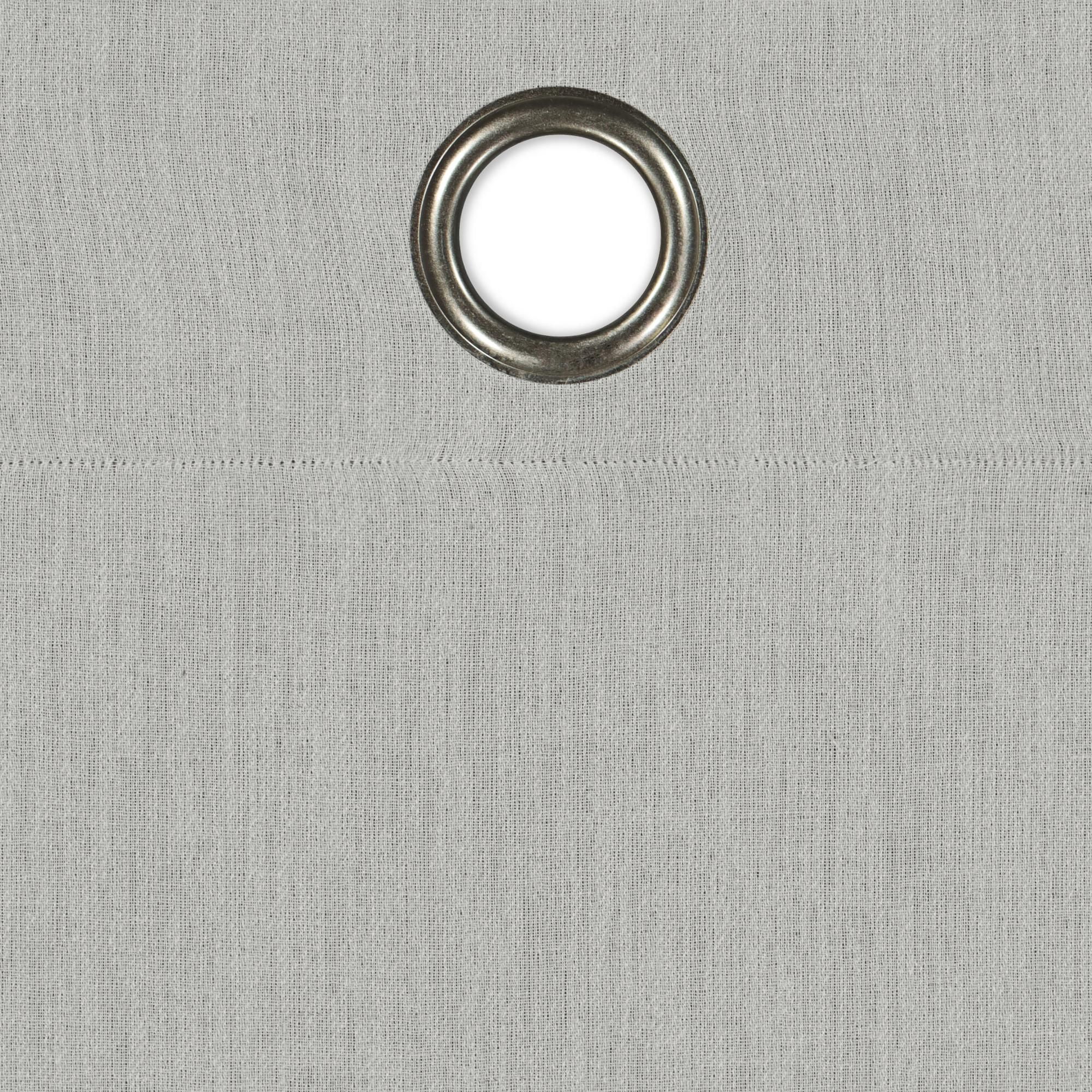 Eclipse Hadley 100% Blackout Curtain Panel, Linen Blend Grommet Window Curtain, 1 Panel, 50 In Wide x 63 In Long, Light Grey