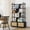 black, variant on 5 Tier Rattan Bookshelf, 71.1" Open Bookcase with Cabinet, Freestanding Display Rack with Metal Frame, Open Storage Rack for Bedroom, Black