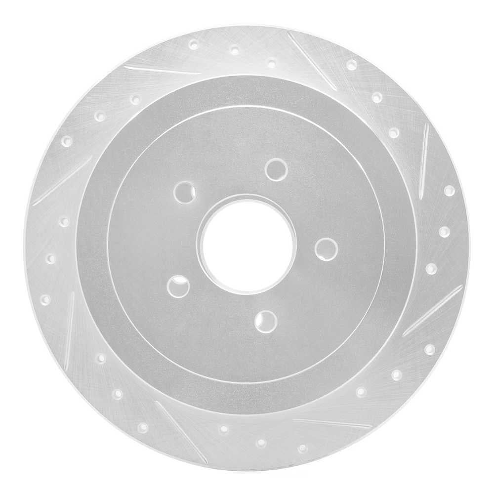 Dynamic Friction Company 631-55004R DFC Brake Rotor - Drilled And Slotted - Silver