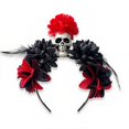 thumbnail image 1 of Skull Flower Hairband Skull Horror Floral Hairbands For Halloween Parties Role-playing Events, 1 of 5