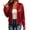 Red, variant on Jackets for Women Sequin Bomber Jacket Ribbed Collar Full Zip Long Sleeve Party Casual Outerwear, S-2XL