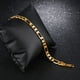 thumbnail image 4 of Pulsera de oro para hombre, moderna y resistente, de acero inoxidable de 18 quilates con baño de cobre., 4 of 11
