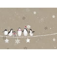 thumbnail image 3 of Holiday Greeting Cards, Penguin Merry Christmas, Vintage Brown Recycled Paper, Boxed Note Card Set, 10-Pack (HB93309), 3 of 3