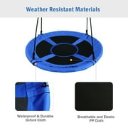 Goplus 40'' Flying Saucer Tree Swing Indoor Outdoor Play Set Swing for Kids Blue